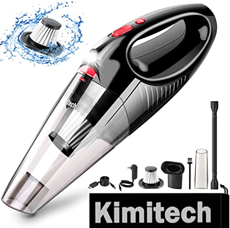 Handheld Vacuum, Cordless Handle Vacuum Cleaner Comes with USB Charging Cable, 100V/240V Charge Adapter, Waterwashable Steel Filters
