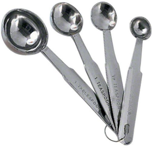 American Metalcraft MSSR74 Measuring Cups and Spoons 175 Length x 7 Width Silver Pack of 4
