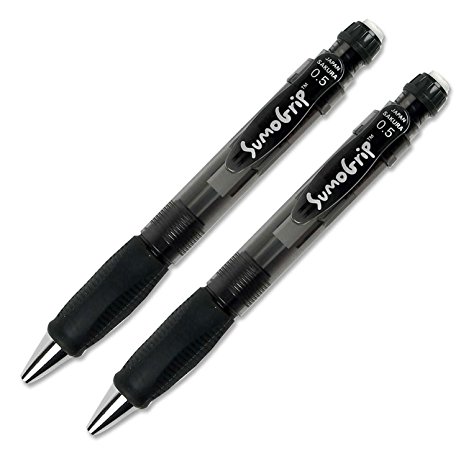 Sakura 37685 Mechanical Pencil, .5mm, Lead/Eraser Refill, Gray/Smoke (2-PACKS)