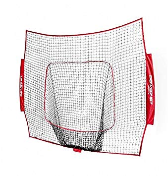 PowerNet Team Color Nets Baseball and Softball 7x7 Bow Style (NET ONLY) Replacement | Team Colors | Heavy Duty Knotless | Durable PU Coated Polyester | Double Stitched Seams for Extra Strength