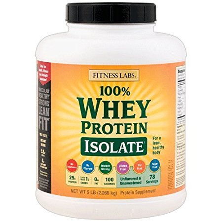 100% Whey Protein Isolate Unflavored & Unsweetened 5 Lb