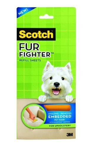 3M Scotch Fur Fighter Hair Remover Refill, 8-Sheet