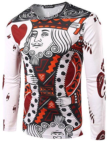 Whatlees Mens Unisex Hipster 3D Digital Fashion Print Long Sleeve SweatShirt B057