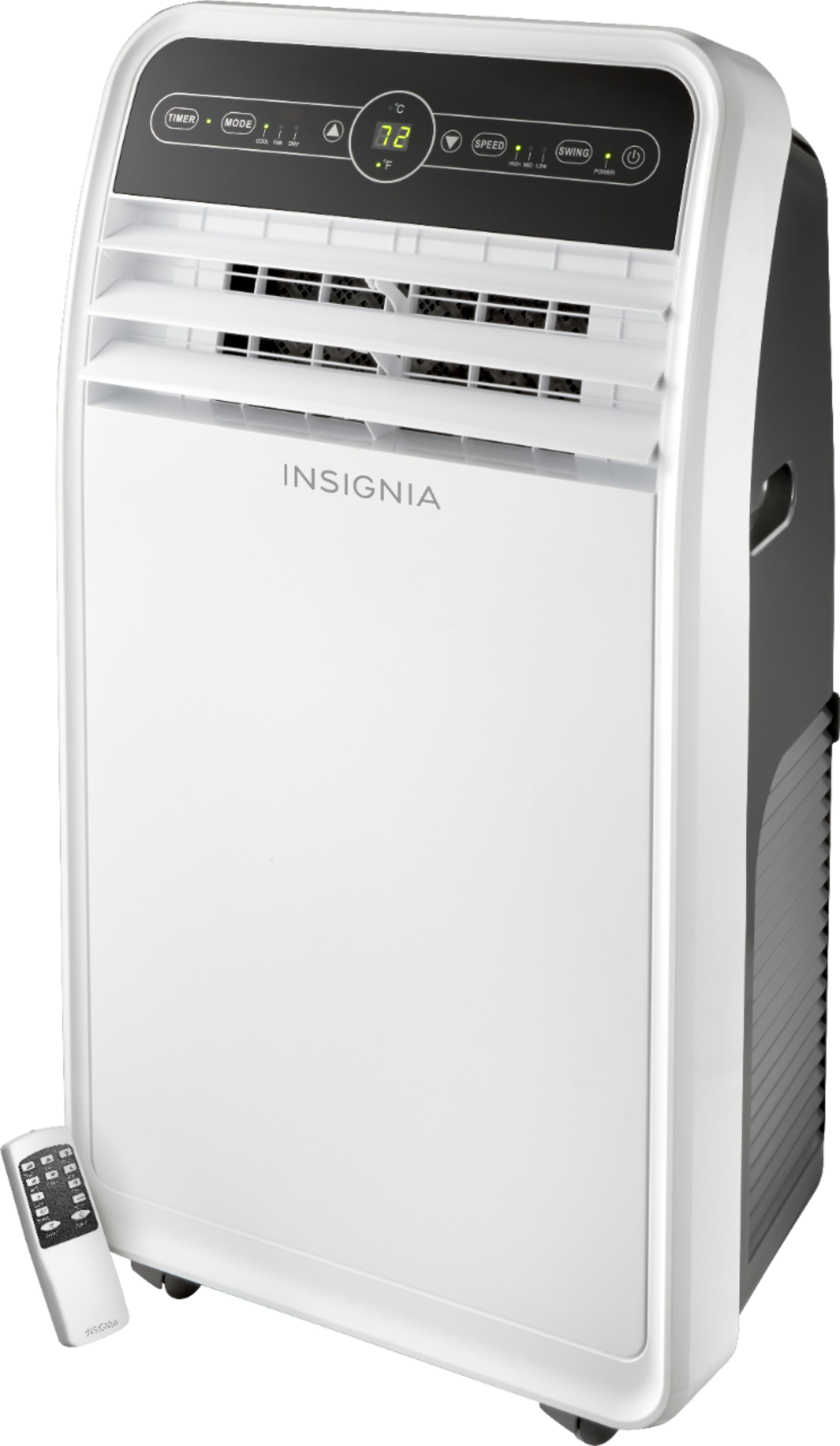 Insignia™ - 550 Sq. Ft. Portable Air Conditioner - White/Gray