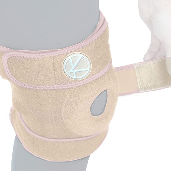 Adjustable Knee Brace Support - Plus Size Knee Brace for ACL, MCL, LCL, Sports, Meniscus Tear. Open Patella Knee Brace for Arthritis Pain and Support for Women, Men, Youth (XS / S / M / L Nude)