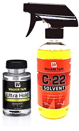 12 Ounce (355 mL) C22 Citrus Solvent Wig Glue Remover with 3.4 Ounce Ultra Hold Hair System Wig Adhesive