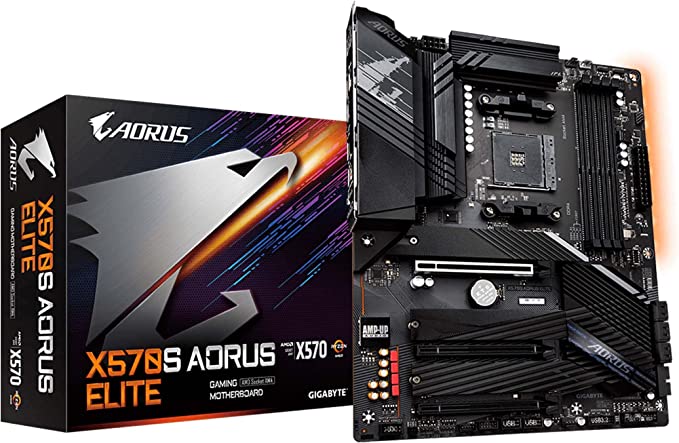 GIGABYTE X570S AORUS Elite (AMD Ryzen 3000/ X570S/ PCIe 4.0/ SATA 6Gb/s/USB 3.1/ ATX/Gaming Motherboard)