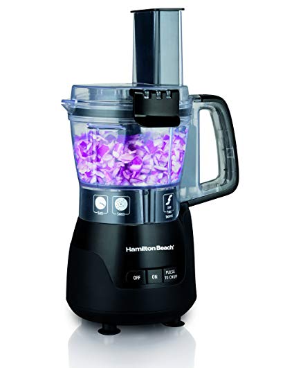 Hamilton-Beach 70510 Stack and Snap Compact Food Processor, Black