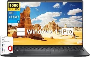 Dell 2024 Newest Inspiron 15 Laptop, 15.6" FHD Display, 64GB RAM, 1TB SSD, Business Laptop Computer, Intel Core i5-1235U (10 cores, up to 4.40 GHz), Windows 11 Pro & Office Lifetime License, Wi-Fi 6