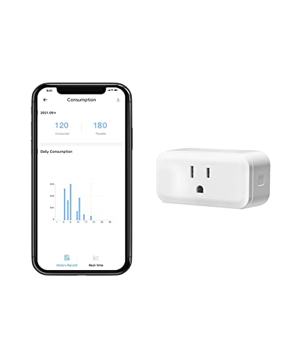 SONOFF S40 15A Bluetooth WiFi Smart Plug with Energy Monitoring ETL Certified, Smart Outlet Timer Switch, Work with Alexa & Google Home Assistant, IFTTT Supporting, No Hub Required