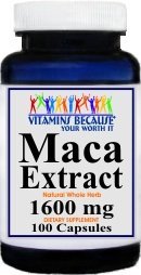 Maca 1600mg for libido 100 capsules by Vitamins Because Your Worth It