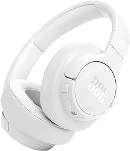 JBL Tune 770NC - Adaptive Noise Cancelling with Smart Ambient Wireless Over-Ear Headphones, Bluetooth 5.3, Up to 70H Battery Life with Speed Charge, Lightweight, Comfortable & Foldable Design (White)