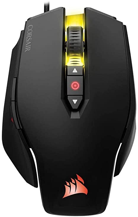 Corsair M65 PRO RGB Optical FPS Gaming Mouse (12000 DPI Optical Sensor, Adjustable Weights, 8 Programmable Buttons, 3-Zone RGB Multi-Colour Backlighting, Xbox One Compatible) - Black