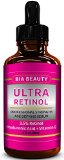 Bia Beauty Anti Wrinkle Retinol Serum w Hyaluronic Acid and Jojoba Oil - Remarkable Collagen Booster and Removes Fine Lines