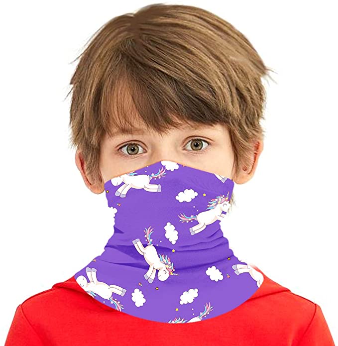 Boys Girls Bandanas Neck Gaiter Kids Face Mask Magical Multi Funtion UV Protection Headband