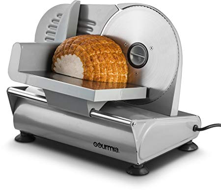 Gourmia GFS-700 Counterman Professional Electric Power Food & Meat Slicer with 7.5" Blade, Silver