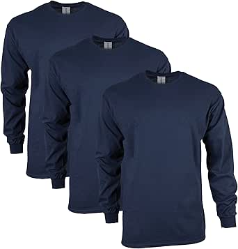 Gildan Unisex-Adult Ultra Cotton Long Sleeve T-Shirt, Style G2400, Multipack