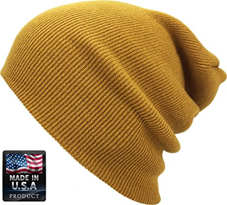 Made in USA - Thick Beanie Skully Slouchy & Cuff Winter Hat