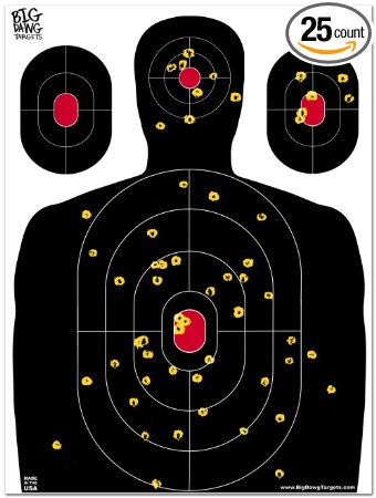 Big Dawg Targets - 18 X 24 Inch Silhouette Reactive Splatter Shooting Target - 25 Pack