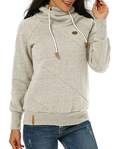 ZANZEA Women Solid Slim Fit Long Sleeve Fleece Hoodie Pullover Hooded Sweatshirt