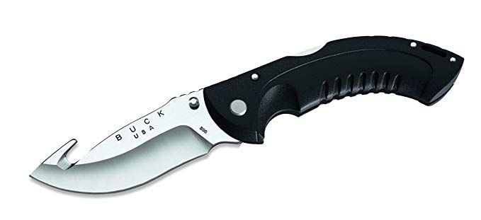 Buck Knives 398 Omni Hunter 12pt Guthook Folding Knife with Heavy-Duty Nylon Sheath