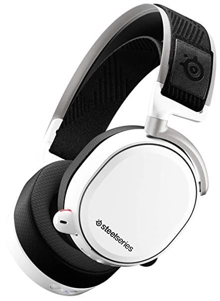 SteelSeries Arctis Pro Wireless - Gaming Headset - Hi-Res Speaker Drivers - Dual Wireless (2.4G & Bluetooth) - Dual Battery System - White