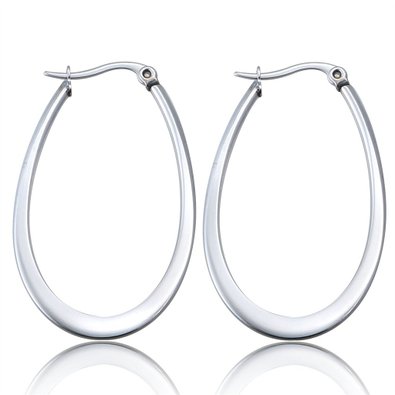 Besteel Stainless Steel Womens Teardrop Earrings Hoops Hypoallergenic 40MM 50MM 60MM