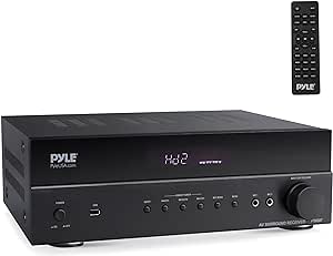 Pyle 5.2 Channel Hi-Fi Home Theater Receiver - 1000W MAX Wireless BT Surround Sound Stereo Amplifier System with 4k Ultra HD Support, MP3/USB/DAC/FM Radio, Ideal for Immersive Home Audio Experience