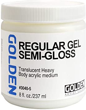 GOLDEN Acryl Med 8 Oz Regular Gel Semi-Gloss
