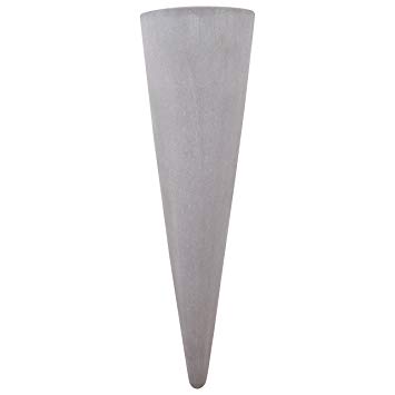 Rivet Modern Earthenware Cone-Shaped Wall Mount Vase, 10.4"H, Grey