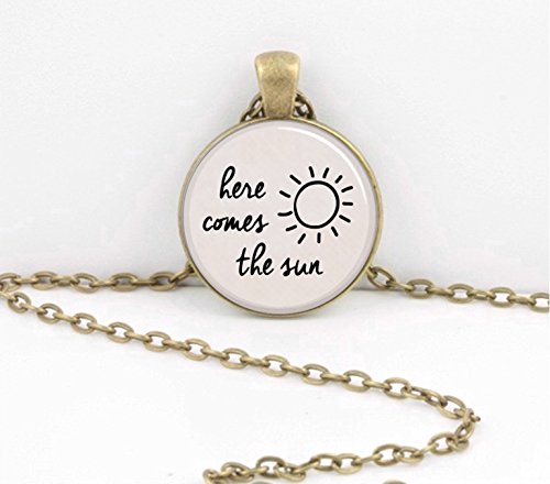 Beatles Here Comes the Sun Lyrics The Beatles Necklace or Key Ring