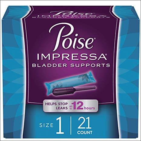 Poise Impressa Incontinence Bladder Supports for Bladder Control, Size 1, 21 Count