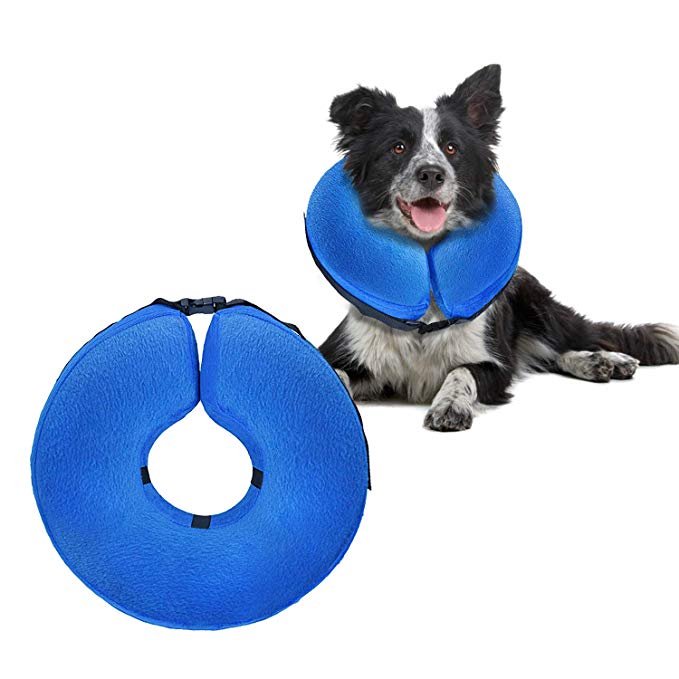UMARDOO Inflatable Recovery Cone Collar,Blow Up Dog Cone,Soft Post Surgery Collar for Dogs and Cats with Adjustable Buckle