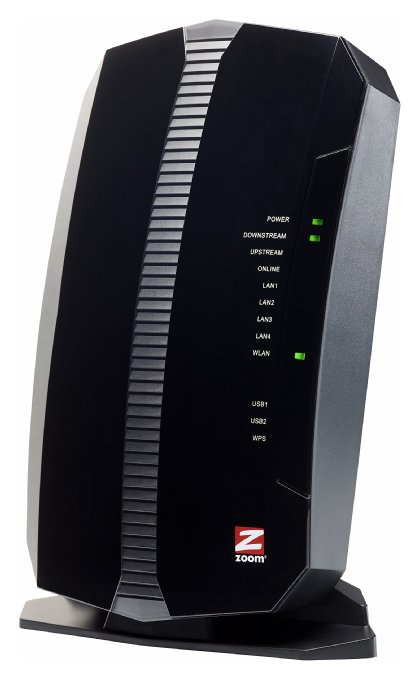 Zoom 8x4 Cable Modem plus N300 Wireless Gigabit Router, DOCSIS 3.0, Model 5354, Certified by Comcast XFINITY, Time Warner Cable and Other Service Providers