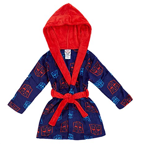 Superhero Toddler Boys' Velvet Fleece Hooded Robe Pajama