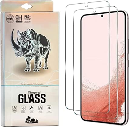 Group Vertical [2 Pack Tempered Glass Screen Protector for Samsung Galaxy S22 Ultra, Waterproof and Shatter-Proof Clear Screen Guard Cover, 9H Hardness, Highly Responsive, Facial Recognition Enabled