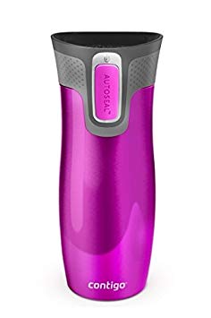 Contigo West Loop Autoseal Travel Mug 2.0 - New Model With Lid Lock - 470ml (Raspberry) - OTHER COLOURS AVAILABLE