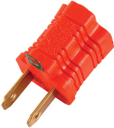 GE 14404 Polarized Grounding Adapter, Orange, 2-Pack