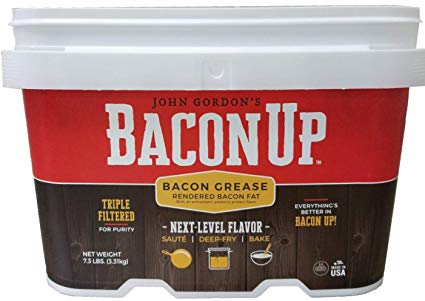 Bacon Up Bacon Grease Rendered Bacon Fat for Frying, Cooking, Baking, 1 Gallon