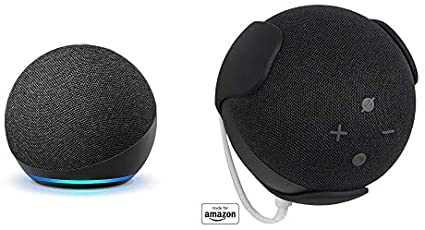 Echo Dot (4th Gen) bundle with"Made for Amazon" Mount for Echo Dot - Charcoal