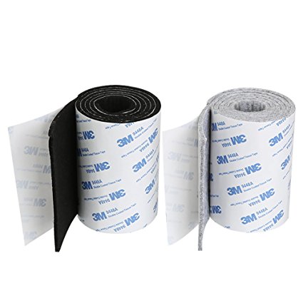 Shintop Felt Tape DIY Adhesive Heavy Duty Felt Strip Roll Cut into Any Shape to Protect Your Hardwood And Laminate Flooring (Black  Gray)