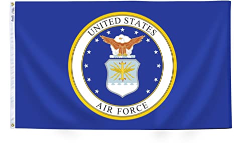 Annin Flagmakers Model 439034 U.S. Airforce Military Flag Nylon SolarGuard NYL-Glo, 2x3 ft, 100% Made in USA Specifications. Officially Licensed