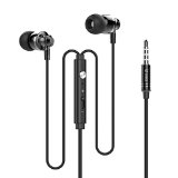 Dastone Stereo Metal Earphones Noise Isolating Bass In-ear Headphones with Remote Control Microphone for Iphone Ipod Ipad Andriod Smartphone Laptop Computer Mp34 Earbuds Black