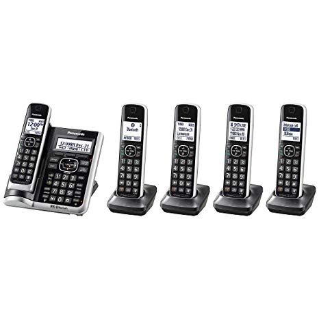 Panasonic KX-TG885 DECT 6.0 Bluetooth 5-Handset Phone Bundle