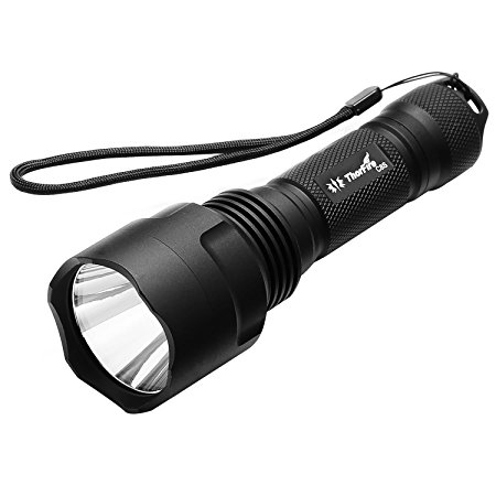 ThorFire C8s Powerful Flashlight 900 Lumens XM-L2 Led Long Throw Waterproof Light with Variable Output for Camping Hiking, Rechargeable 18650 Battery Not Included