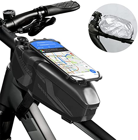 MLD Bike Top Tube Bag Bicycle Front Frame Bag Waterproof Bike Pouch Pack Bike Phone Bag Cycling Accessories Pouch for Mountain Road BikeCompatible with iPhone 11 XS Max XR Fit 6.5”