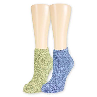 Dr. Scholl's Women's 2 Pack Soothing Spa Low Cut Lavender   Vitamin E Socks with Silicone Treads