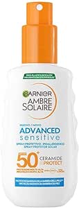 Garnier Ambre Solaire Advanced Sensitive Adulti Ceramide Protect Spray Protettivo SPF50 , 150 ml