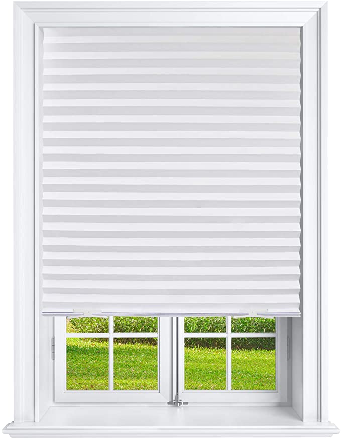 Estilo Light Filtering Pleated Paper Shades White 36"" x 69"" (Pack of 6 Temporary Shades) (EST8219)