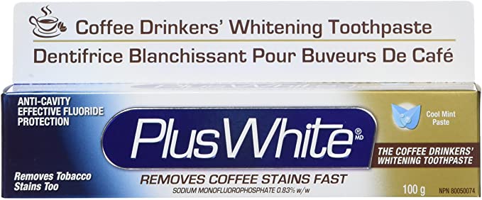 Plus White Coffee Drinkers Whitening Toothpaste, 0.12 Kg